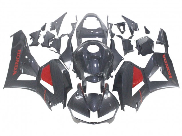 2013-2023 Honda CBR600RR Motorcycle Fairings - Black Carbon Fiber Red Canada Suppliers