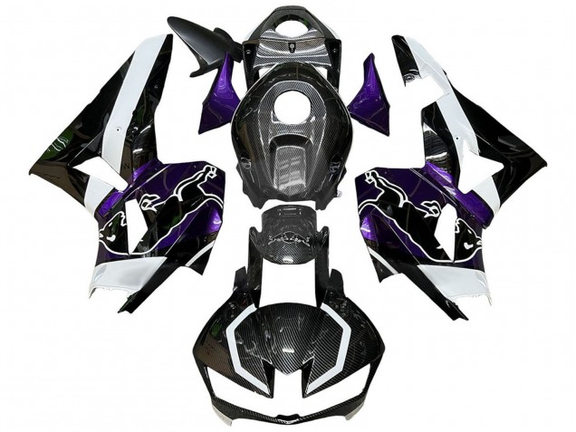2013-2023 Honda CBR600RR Motorcycle Fairings - Black Carbon Fiber White Purple Red Bull Canada Suppliers