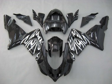 2004-2005 Kawasaki ZX10R Motorcycle Fairings - Black White Canada Suppliers