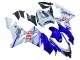 2004-2005 Kawasaki ZX10R Motorcycle Fairings - Glossy Blue White Fiat Motul Canada Suppliers