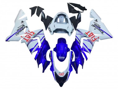 2004-2005 Kawasaki ZX10R Motorcycle Fairings - Glossy Blue White Fiat Motul Canada Suppliers
