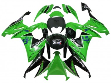 2008-2010 Kawasaki ZX10R Motorcycle Fairings - Green Glossy Black Rosciou Hotels Canada Suppliers
