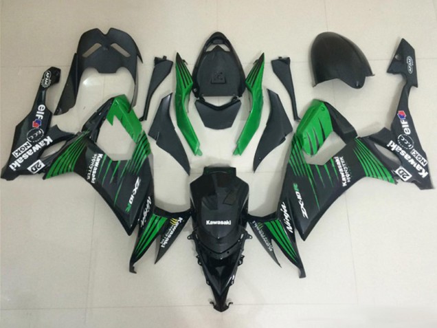2008-2010 Kawasaki ZX10R Motorcycle Fairings - Matte Black Green Canada Suppliers