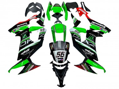 2008-2010 Kawasaki ZX10R Motorcycle Fairings - Green White Red Black Monster Elf 66 Canada Suppliers