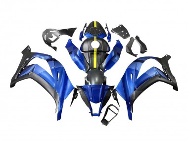 2008-2010 Kawasaki ZX10R Motorcycle Fairings - Blue Yellow Matte Black Canada Suppliers