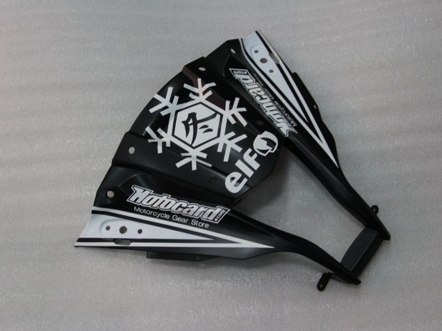 2011-2015 Kawasaki ZX10R Motorcycle Fairings - Glossy Black White Elf Snow Decal Canada Suppliers
