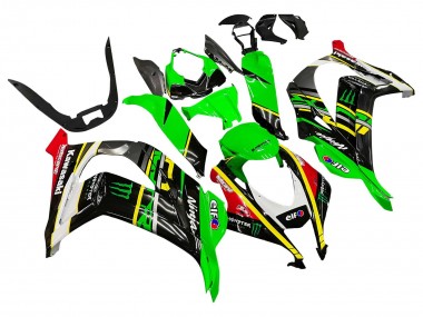 2016-2020 Kawasaki ZX10R Motorcycle Fairings - Green Yellow Red Black Elf Monster Canada Suppliers
