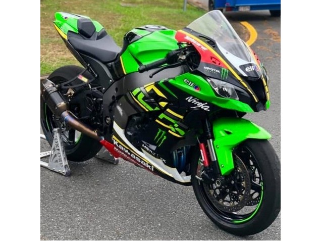 2016-2020 Kawasaki ZX10R Motorcycle Fairings - Green Yellow Red Black Elf Monster Canada Suppliers