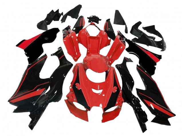 2021-2025 Kawasaki ZX10R Motorcycle Fairings - Red Glossy Black Canada Suppliers