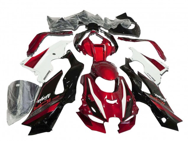 2021-2025 Kawasaki ZX10R Motorcycle Fairings - Red White Glossy Black Canada Suppliers