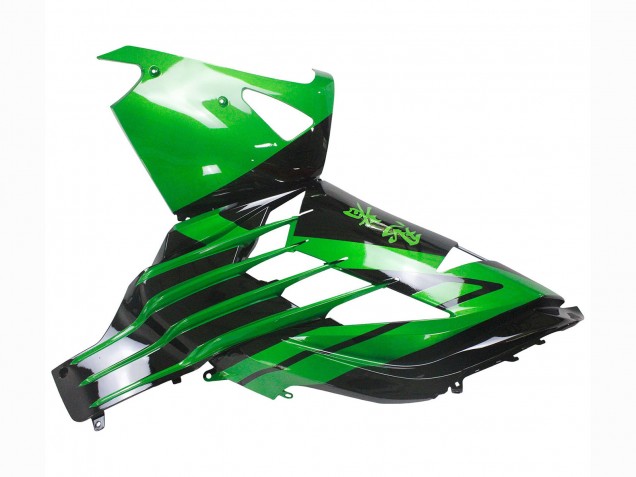 2012-2024 Kawasaki ZX14R ZZR1400 Motorcycle Fairing Kits - Green Glossy Black Canada Suppliers