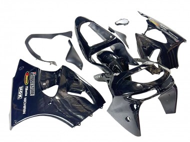1998-1999 Kawasaki ZX6R Motorcycle Fairings - Glossy Black Yellow Elf Bridgestone Canada Suppliers
