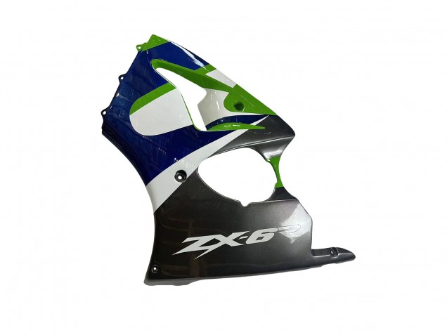 1998-1999 Kawasaki ZX6R Motorcycle Fairings - Green White Blue Silver Glossy Black Canada Suppliers