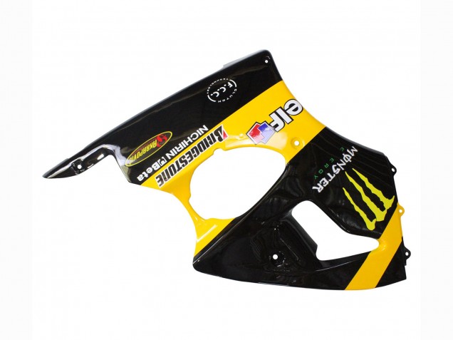 1998-1999 Kawasaki ZX6R Motorcycle Fairings - Yellow Black Monster Elf Bridgestone Canada Suppliers