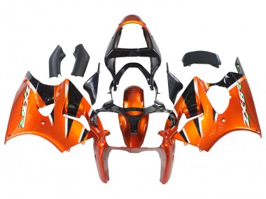 2000-2002 Kawasaki ZX6R Motorcycle Fairings - Orange Black Canada Suppliers