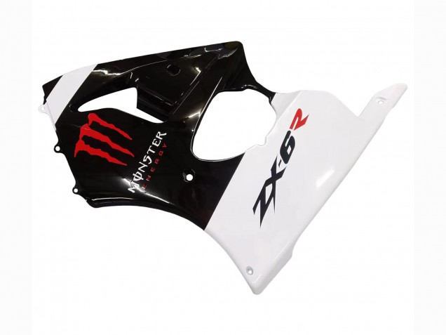 2000-2002 Kawasaki ZX6R Motorcycle Fairings - White Black Red Monster Canada Suppliers