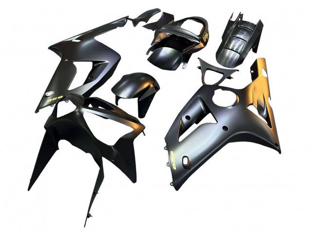 2003-2004 Kawasaki ZX6R Motorcycle Fairings - Matte Black Gold 636 Canada Suppliers
