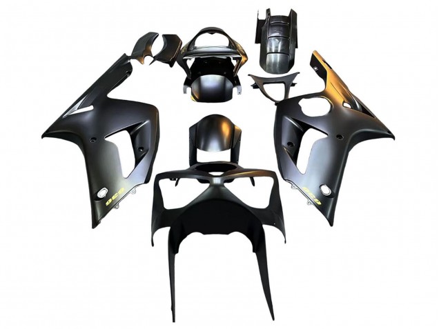 2003-2004 Kawasaki ZX6R Motorcycle Fairings - Matte Black Gold 636 Canada Suppliers