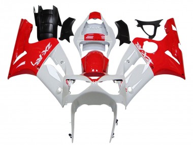 2003-2004 Kawasaki ZX6R Motorcycle Fairings - White Red Canada Suppliers