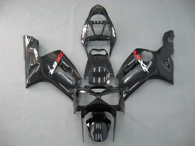 2003-2004 Kawasaki ZX6R Motorcycle Fairings - Glossy Black Canada Suppliers