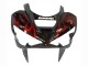 2003-2004 Kawasaki ZX6R Motorcycle Fairings - Glossy Black Red Flame Canada Suppliers