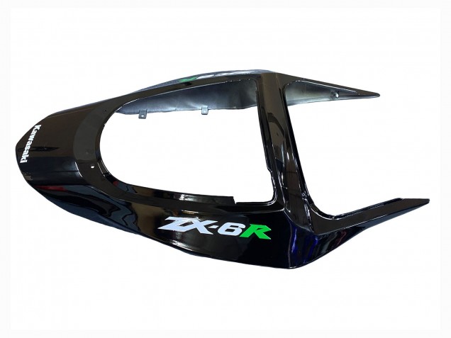 2003-2004 Kawasaki ZX6R Motorcycle Fairings - Glossy Black Green Flame Canada Suppliers