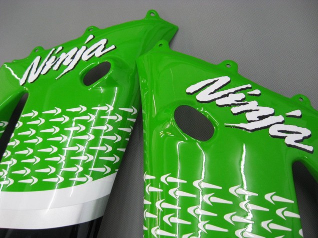 2003-2004 Kawasaki ZX6R Motorcycle Fairings - Green White Black Elf Bridgestone Canada Suppliers