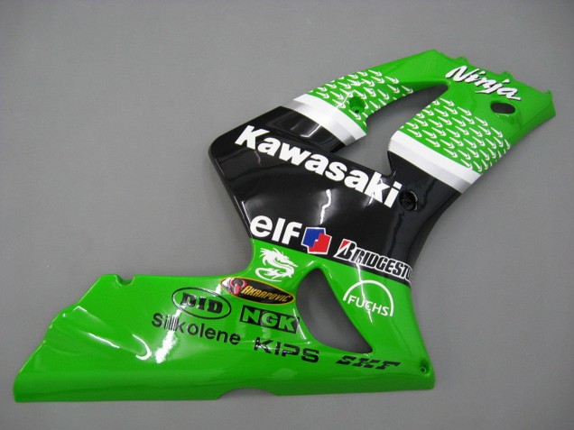 2003-2004 Kawasaki ZX6R Motorcycle Fairings - Green White Black Elf Bridgestone Canada Suppliers