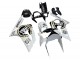 2003-2004 Kawasaki ZX6R Motorcycle Fairings - White Black Motul Lucky Strike Canada Suppliers