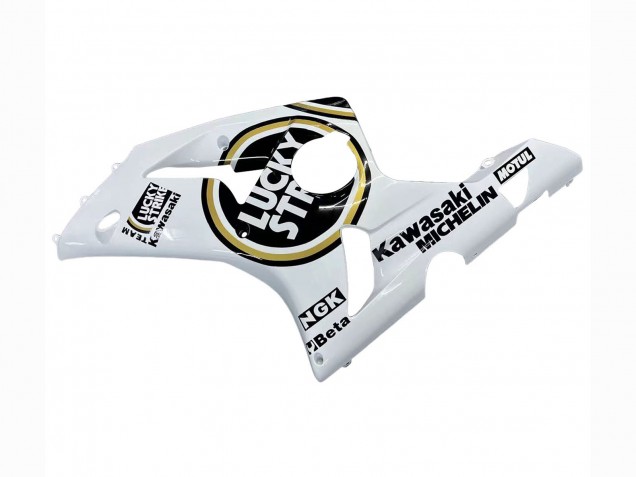 2003-2004 Kawasaki ZX6R Motorcycle Fairings - White Black Motul Lucky Strike Canada Suppliers