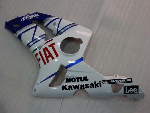 2003-2004 Kawasaki ZX6R Motorcycle Fairings - White Blue Red Fiat Canada Suppliers