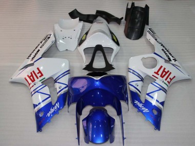2003-2004 Kawasaki ZX6R Motorcycle Fairings - White Blue Red Fiat Canada Suppliers