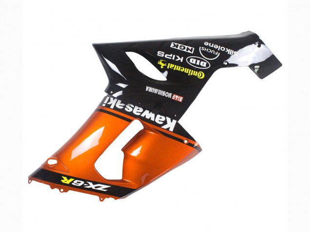 2005-2006 Kawasaki ZX6R Motorcycle Fairing - Orange Black Canada Suppliers