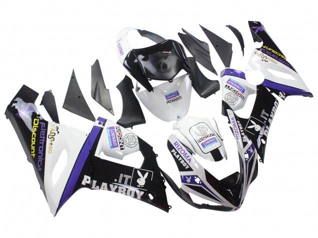 2005-2006 Kawasaki ZX6R Motorcycle Fairings - White Purple Black Rizoma Playboy DENSO Canada Suppliers