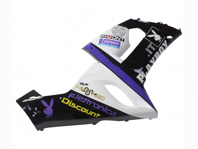 2005-2006 Kawasaki ZX6R Motorcycle Fairings - White Purple Black Rizoma Playboy DENSO Canada Suppliers