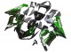 2005-2006 Kawasaki ZX6R Motorcycle Fairing - Glossy Black Green Flame Canada Suppliers