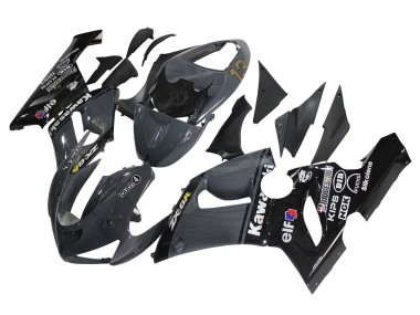 2005-2006 Kawasaki ZX6R Motorcycle Fairings - Dark Grey Black Canada Suppliers