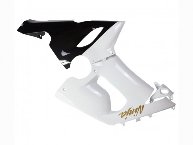 2005-2006 Kawasaki ZX6R Motorcycle Fairings - White Black Gold Ninja Canada Suppliers