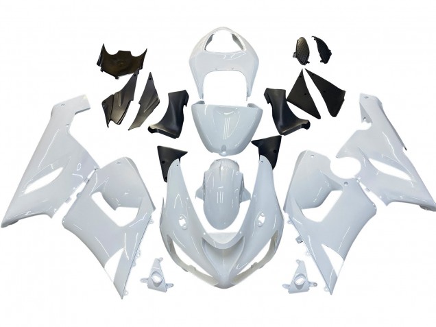 2005-2006 Kawasaki ZX6R Motorcycle Fairings - White Canada Suppliers