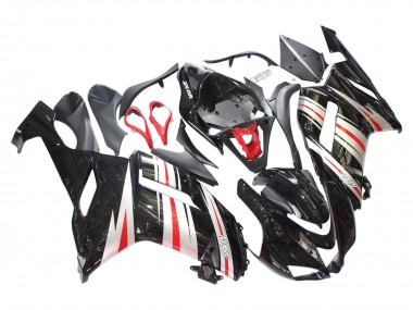 2007-2008 Kawasaki ZX6R Motorcycle Fairings - Black Silver Red Ninja Canada Suppliers