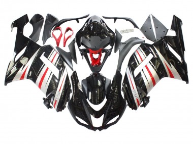 2007-2008 Kawasaki ZX6R Motorcycle Fairings - Black Silver Red Ninja Canada Suppliers