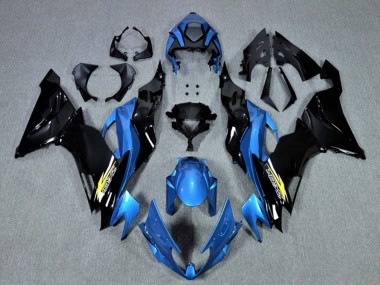 2009-2012 Kawasaki ZX6R Motorcycle Fairings - Blue Glossy Black Yellow Canada Suppliers