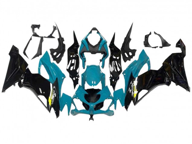2009-2012 Kawasaki ZX6R Motorcycle Fairings - Light Blue Glossy Black Yellow Canada Suppliers