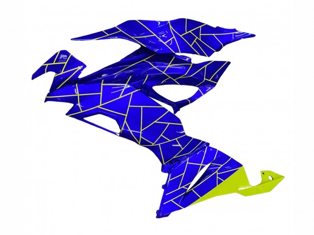 2019-2022 Kawasaki ZX6R Motorcycle Fairings - Blue Yellow Canada Suppliers