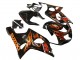 2000-2002 Suzuki GSXR1000 Motorcycle Fairings - Glossy Black Orange Flame Canada Suppliers