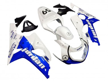 2000-2002 Suzuki GSXR1000 Motorcycle Fairings - White Blue Jordan 59 Canada Suppliers