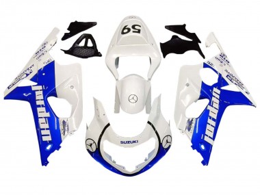 2000-2002 Suzuki GSXR1000 Motorcycle Fairings - White Blue Jordan 59 Canada Suppliers
