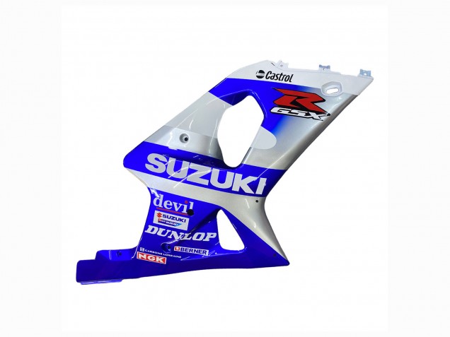 2000-2002 Suzuki GSXR1000 Motorcycle Fairings - Blue White Silver Castrol Dunlop Canada Suppliers