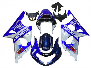 2000-2002 Suzuki GSXR1000 Motorcycle Fairings - Blue White Silver Castrol Dunlop Canada Suppliers