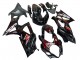 2007-2008 Suzuki GSXR 1000 Motorcycle Fairings - Black Red Flame Canada Suppliers